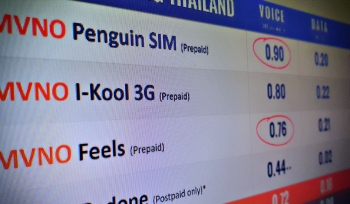 MVNOs average mobile service pricing in Thailand 2022