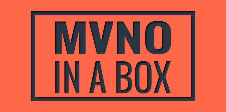 Graphic featuring the text "MVNO IN A BOX" as a guide to turnkey mobile virtual network operator platforms.